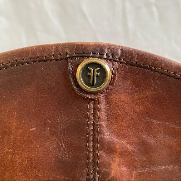 Frye Melissa 2-Button Cognac Leather Boot - Picture 10 of 12